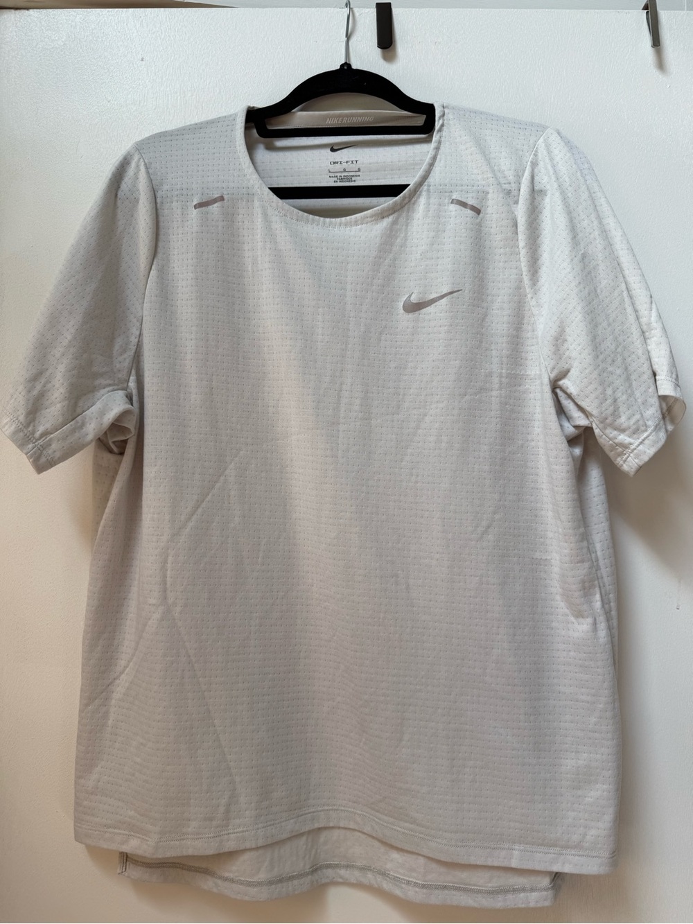 Nike White Short Sleeve Dri-FIT Running Tee